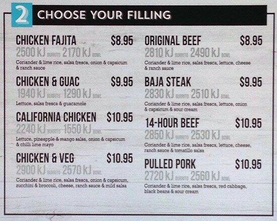 Menu at Salsa's Fresh Mex Grill restaurant, Adelaide, LG06/77-91 Rundle ...