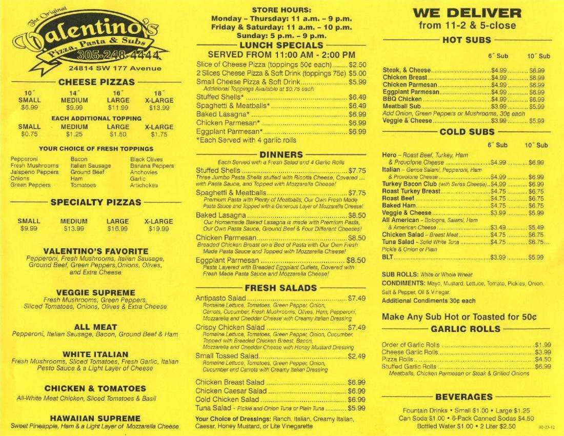 original valentino's