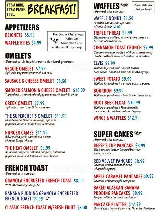 SuperChefs Menu, Menu for SuperChefs, St Matthews, Louisville ...