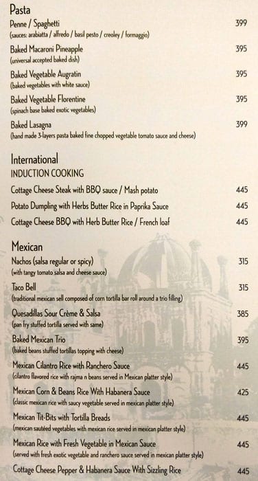 pirates voyage menu surat