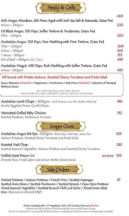 Menu at The Beach Bar & Grill by Mauro Colagreco, Dubai