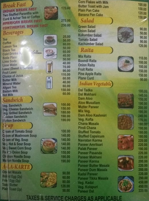 Eating Meeting Restaurant menu