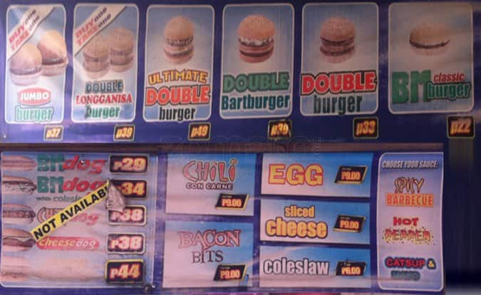 Burger Machine Menu, Menu for Burger Machine, Santa Cruz, Makati City ...