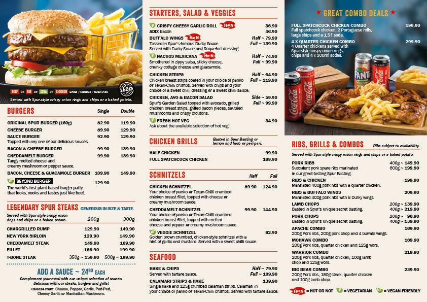 Menu de Tucson Spur