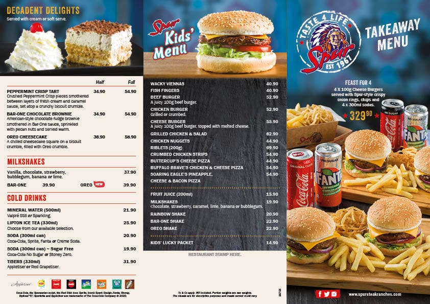 Menu de Tucson Spur