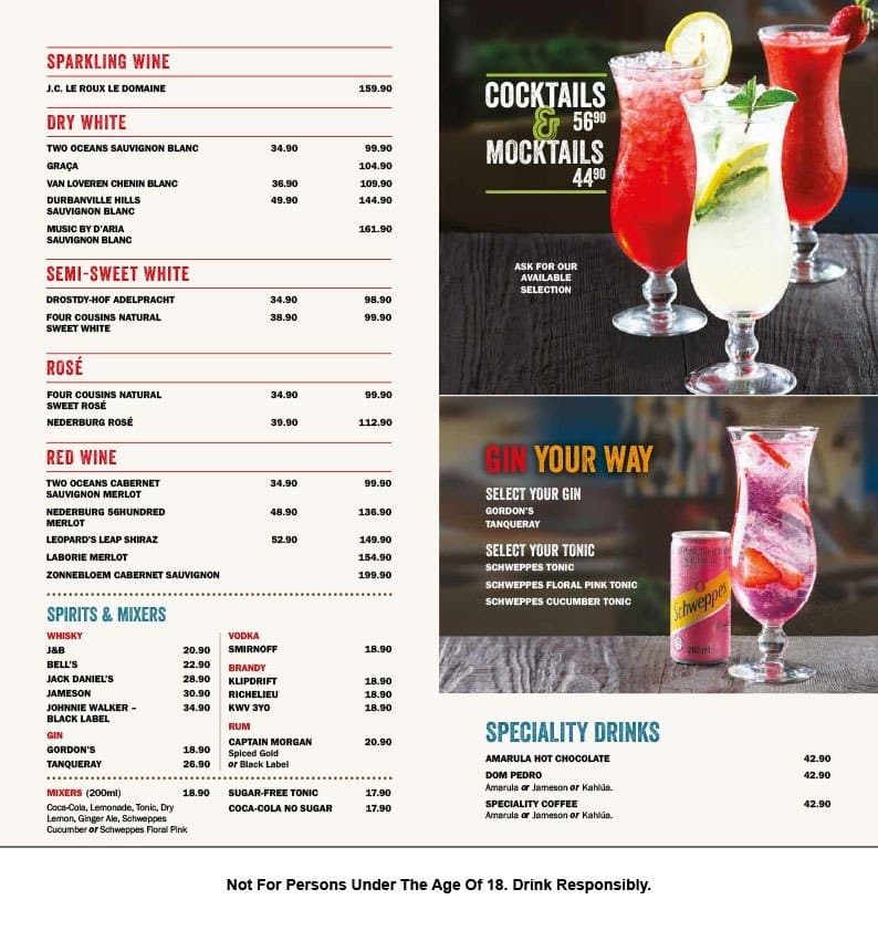 Menu de Tucson Spur