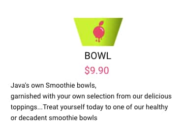 Carta de Java Juice