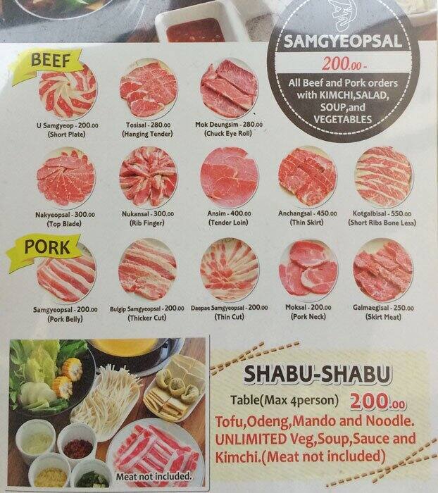 Pearl Korean and Restaurant Menu Zomato Philippines