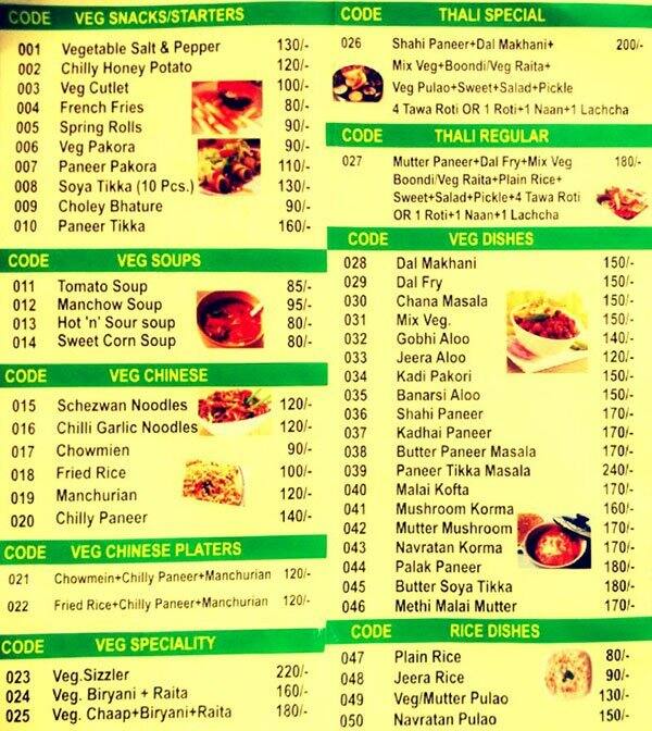 Punjabi Platter Menu, Menu untuk Punjabi Platter, Sikandra, Agra Zomato