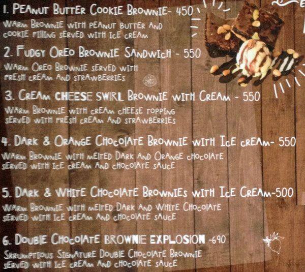 Skrumptious menu