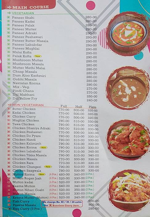 Chaskaa menu