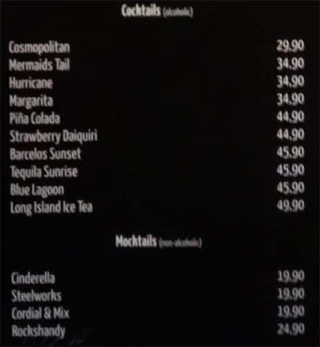 Barcelos menu
