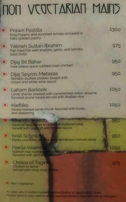 Kefi menu