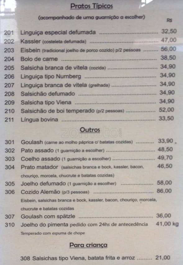 Adega do Pimenta cardápio