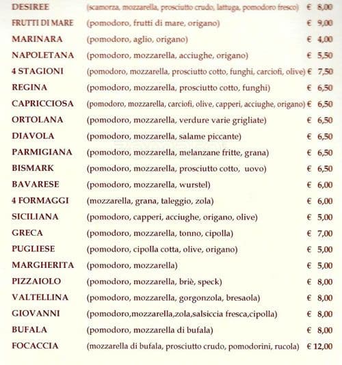 Menu di Ristorante Timebrek (BTM) 