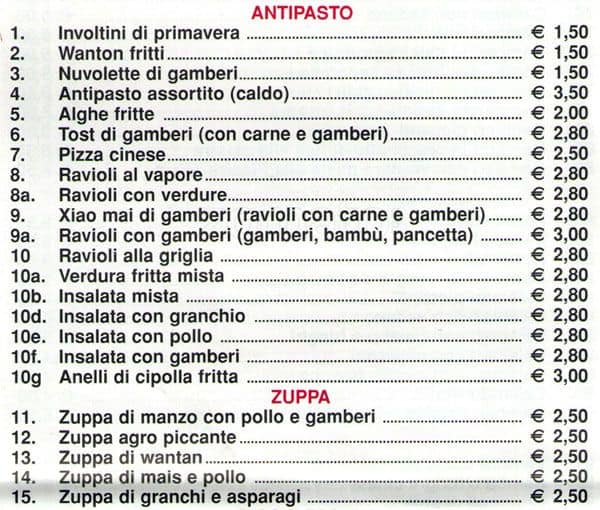 Menu di L' Aroma di Pechino 