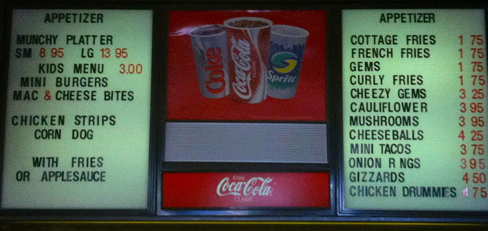 Bruno's Store Menu, Menu for Bruno's Store, Yankton, Yankton