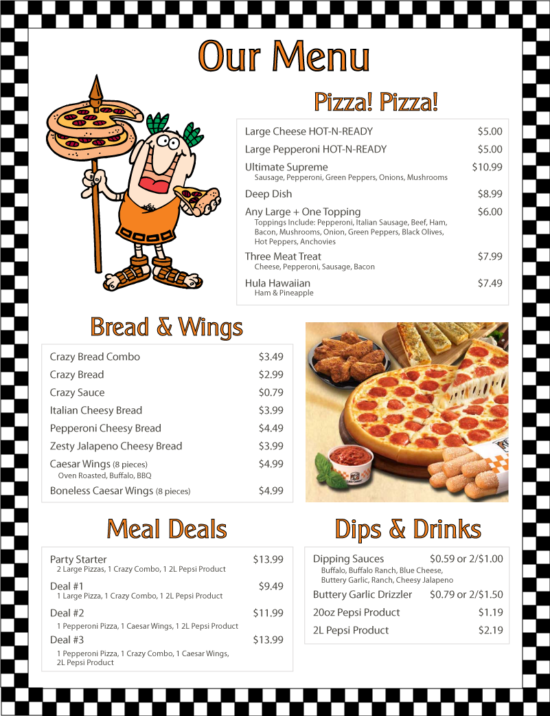 Little Caesars Printable Menu