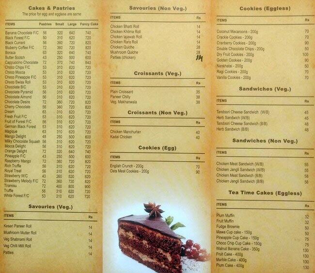 red ribbon menus