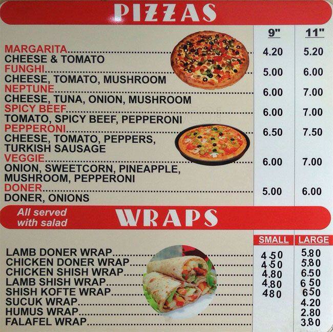 Hayat Kebab House menu