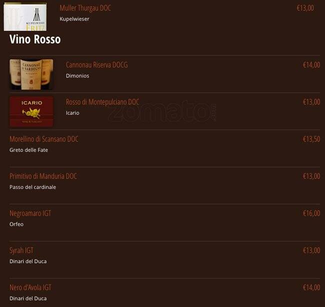 Menu di Sacco 