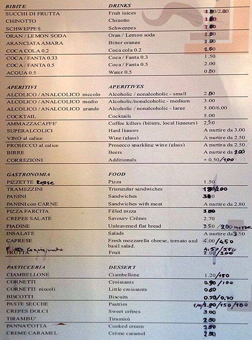 Menu di Time Out Caffe 