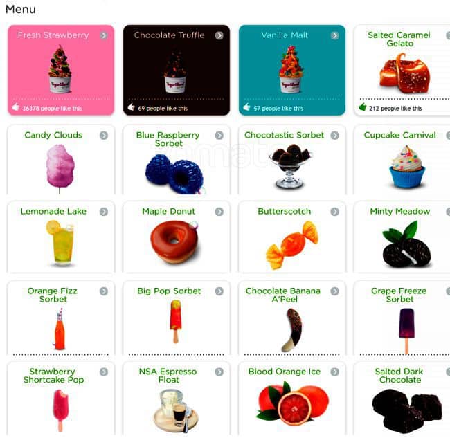 Yogurtland Menu, Menu for Yogurtland, Pacific Beach, San Diego