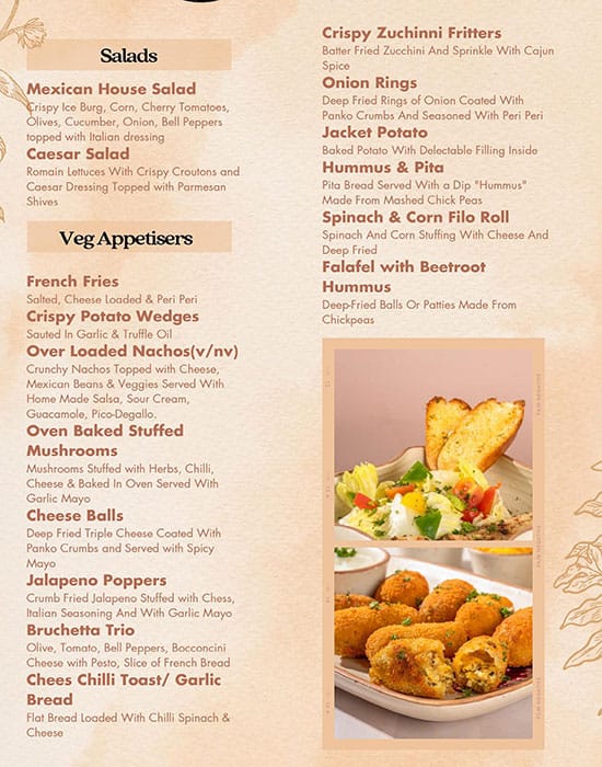 Menu of The Funnel Hill Creamery, Begumpet, Hyderabad