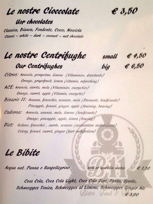 Menu di Binario 11 
