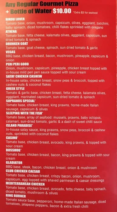 Sopranos Menu, Menu for Sopranos, Parramatta, Sydney ...