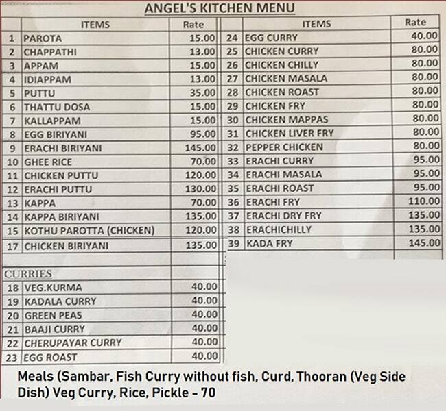 Angel S Kitchen Menu Menu For Angel S Kitchen Whitefield Bangalore