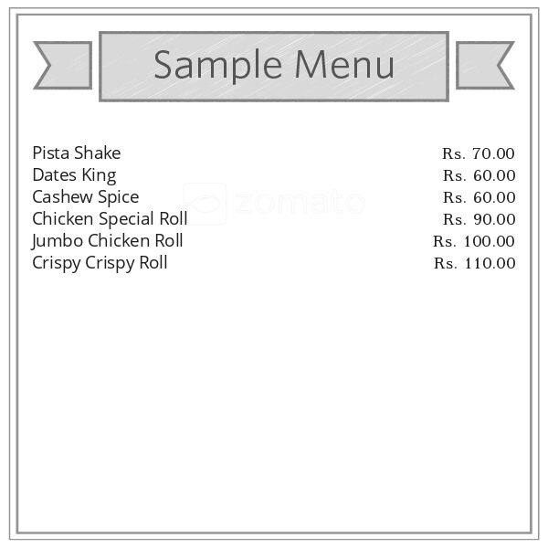 Menu of Olive Cafe, Brigade Road, Bangalore