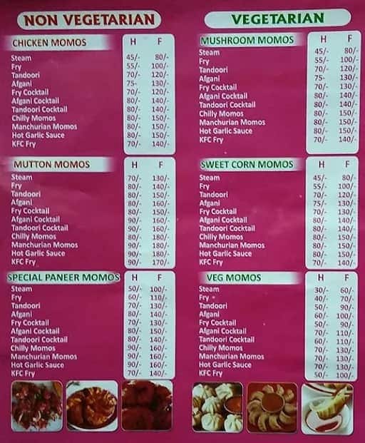 Giri Momos Centre menu