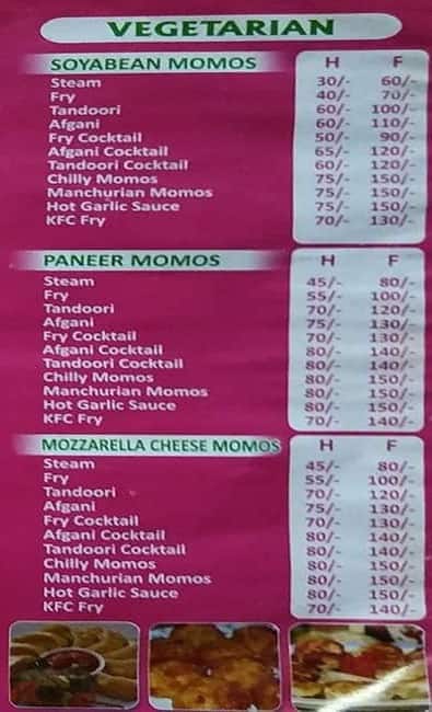 Giri Momos Centre menu