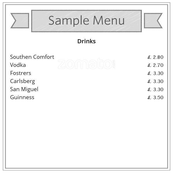 Menu at The Royal Duchess pub & bar, London