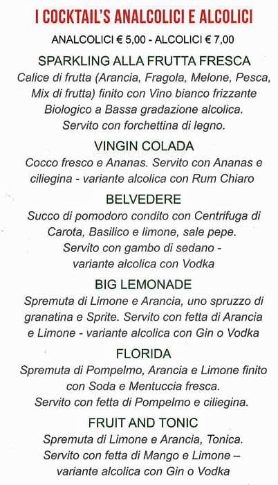 Menu di Quintessenza 