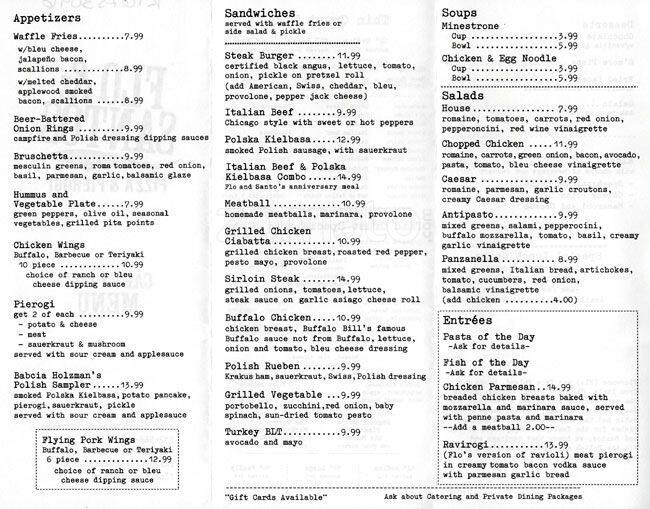 Flo & Santos Menu, Menu for Flo & Santos, South Loop, Chicago
