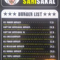 Kaptan Sarisakal Breakfast Burger Cafe Menu