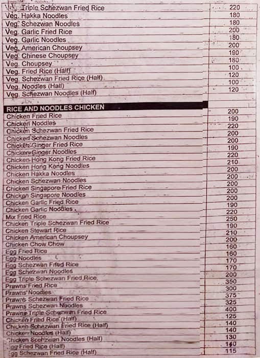 Vinus Menu Menu at Vinus Bar & Restaurant, Mumbai, 1