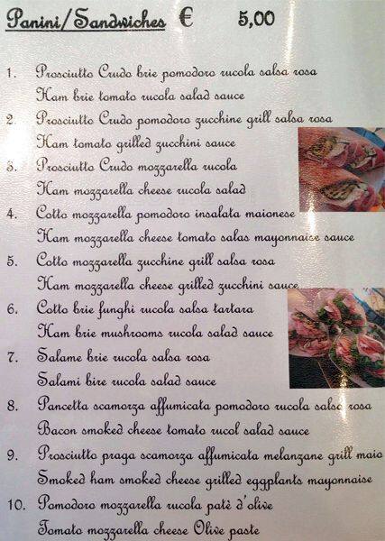Menu di Central Cafe 