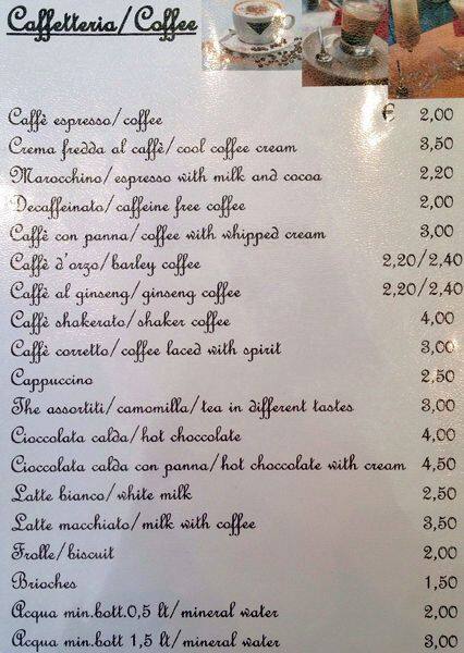 Menu di Central Cafe 