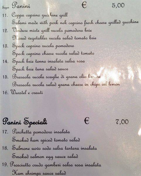 Menu di Central Cafe 