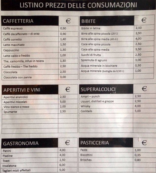 Menu di Crazy Bar 
