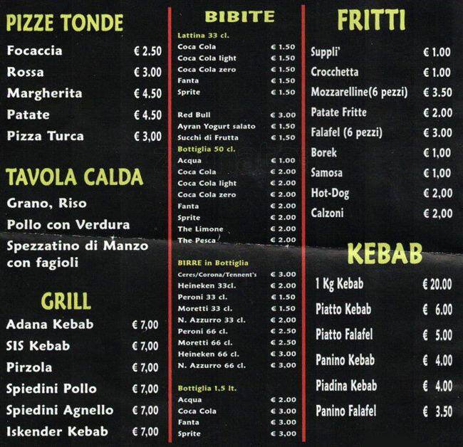Carta de Turkish Istanbul