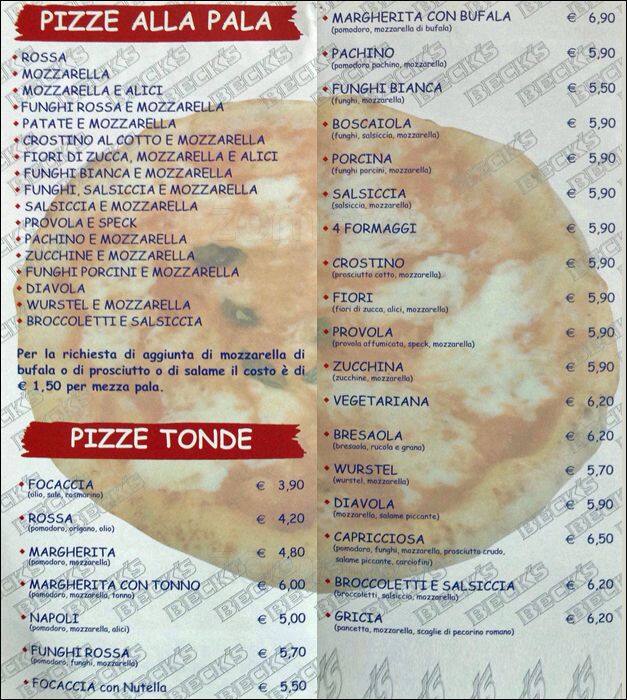 Menu di PizzAngolo 