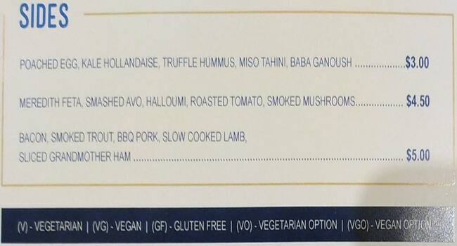 Rustica menu