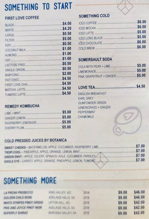 Rustica menu