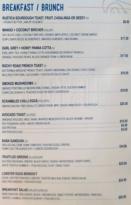 Rustica menu