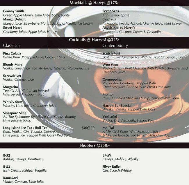 Harry's Bar Menu, Menu de Harry's Bar, MIDC, Aurangabad Zomato