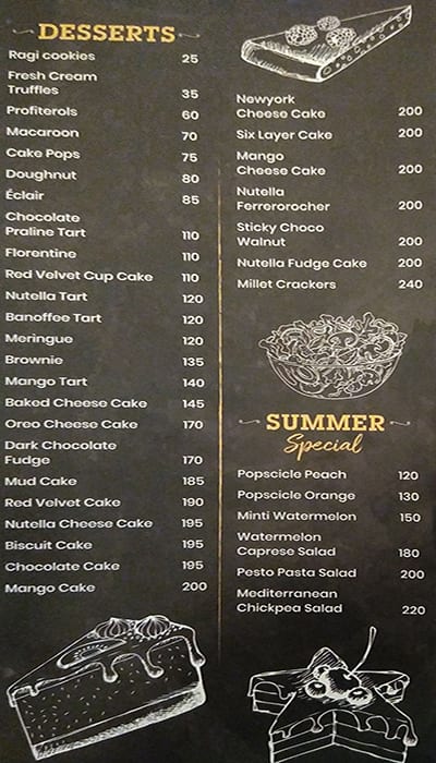 Dolci - Cunningham Road menu